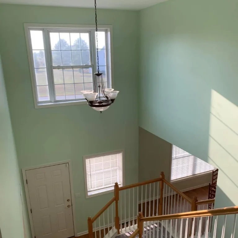 foyer painted teal