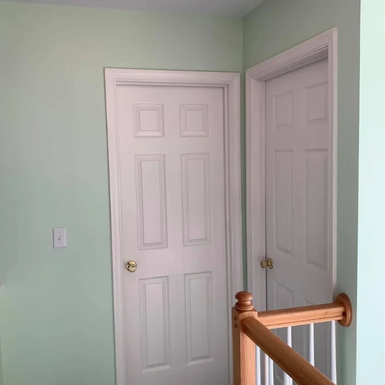 hallway painted teal